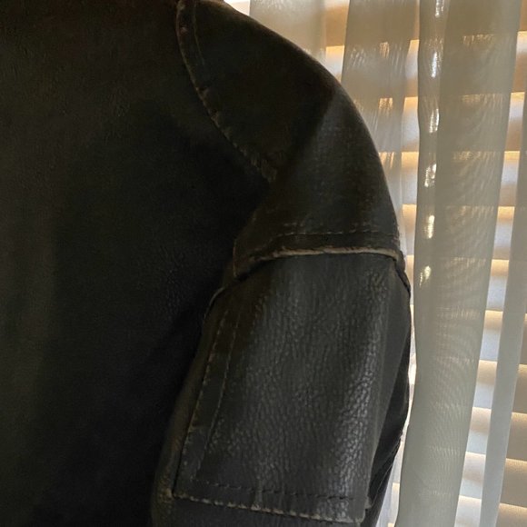 American Rag Dark Brown Faux Men's Leather Coat XL - Picture 9 of 12